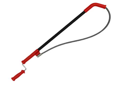 Drain Cleaning Tools - Toilet Auger Hand Held Red Toilet Auger